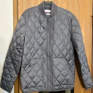 Nixon Charcoal Gray Quilted Jacket Size Large Lightweight Insulated Zip Front